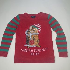 Funny Cat Chistmas Sweater (Youth)